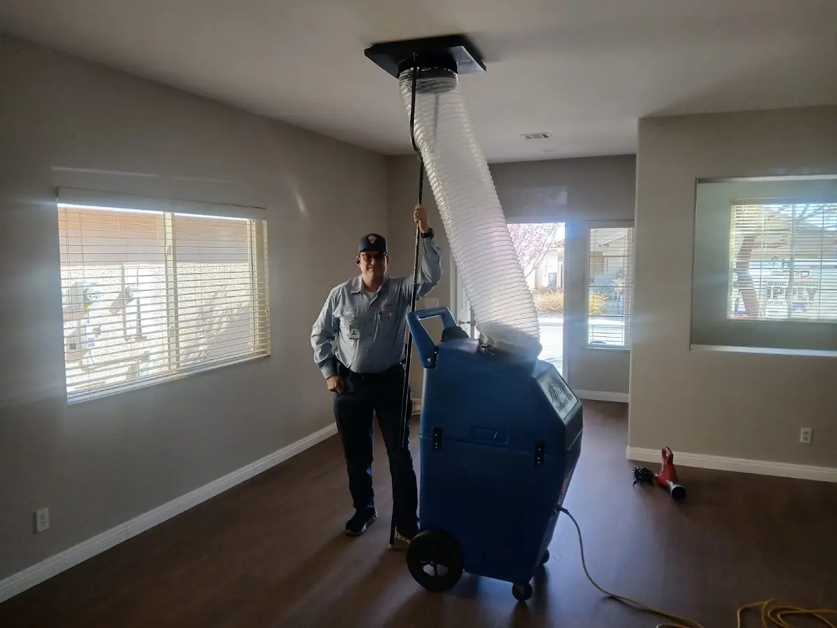 Professional Dryer Vent Cleaning work inside a Atwater home